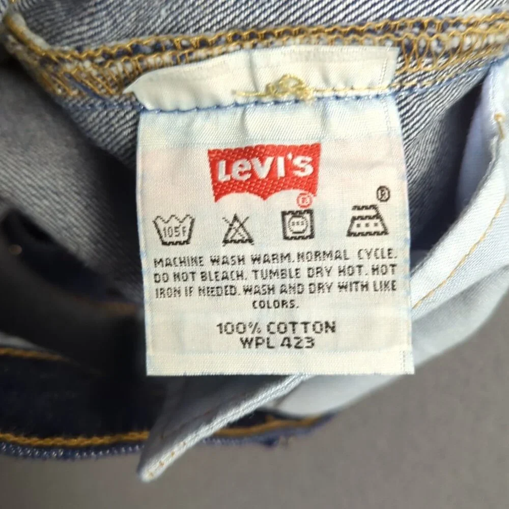 Levi's VTG Jeans Men's 34x34 Blue Deadstock 501 Straight Button Fly Denim Y2K
